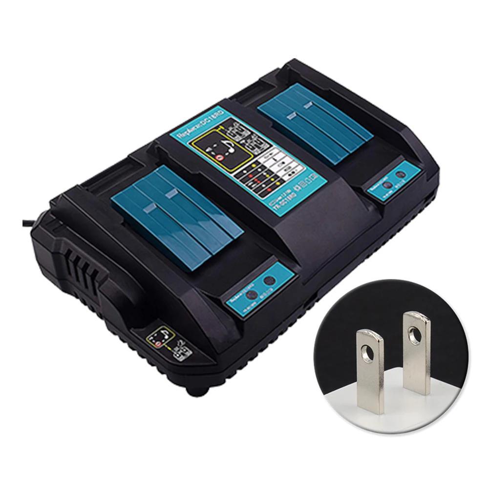 

14.4V 18V Charging Li-ion Battery Charger Accessory Dual Port Power Tool Rapid Auto Vehicle Circuit Protection For DC18RD