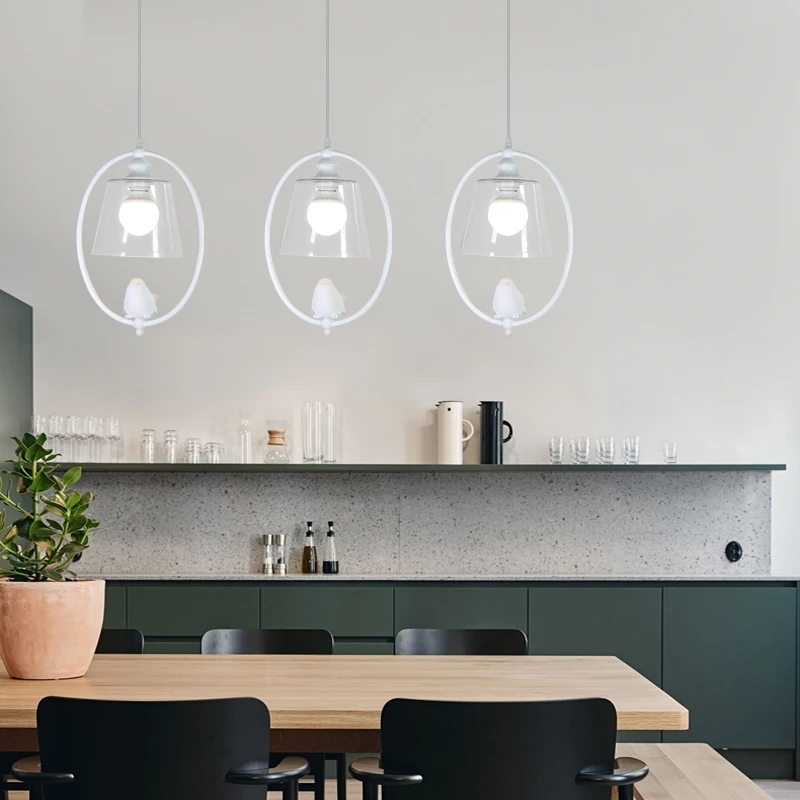 Скандинавский простой винтажный подвесной светильник в виде птиц американский