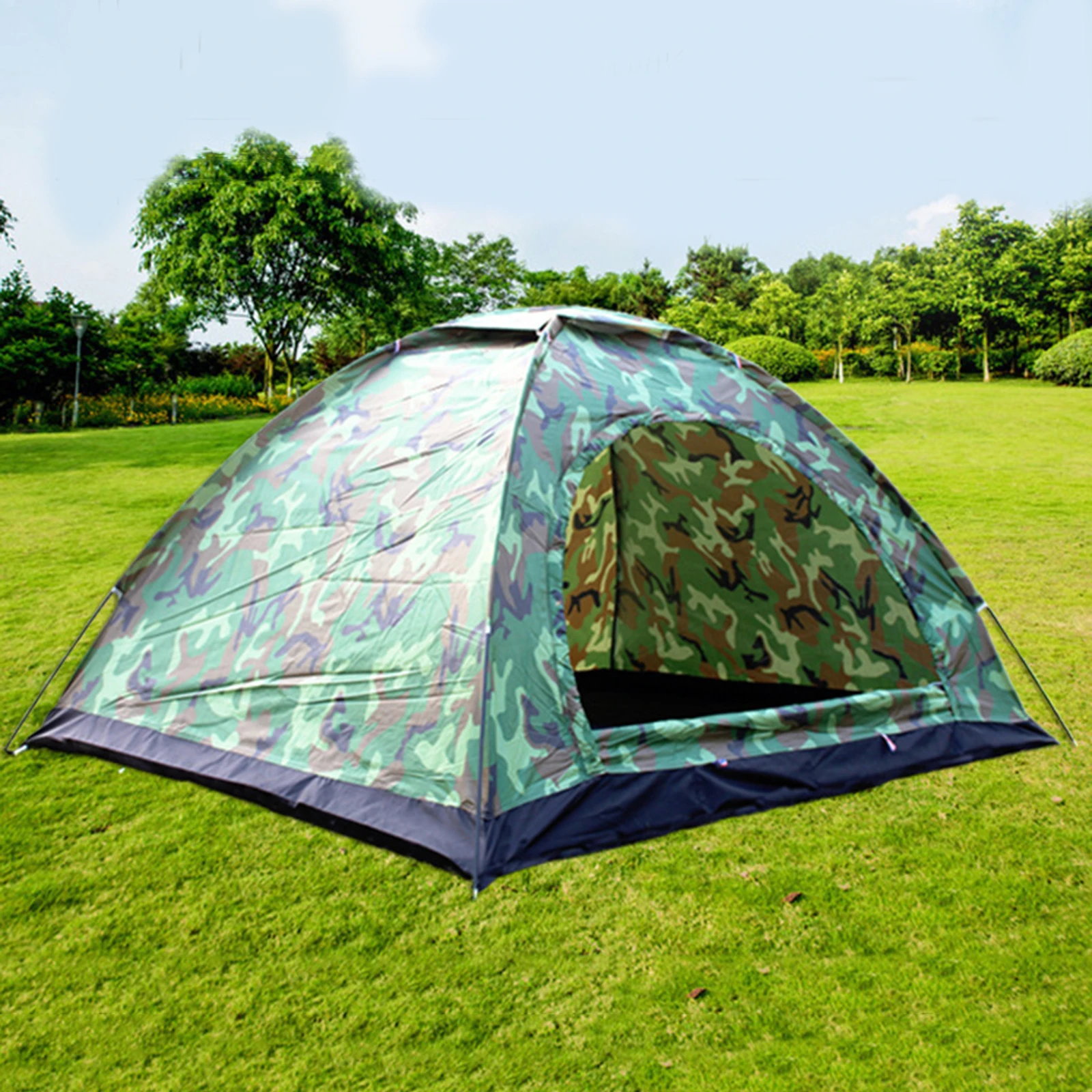 

Camping Tent For 3-4 Person Single Layer Outdoor Portable Camo Beach Dome Tents Outdoor Hiking Backpacking Accessories