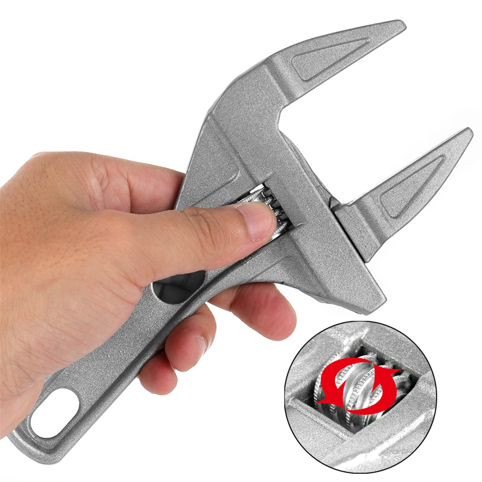 Большой регулируемый гаечный ключ 68 мм суперширокий универсальный