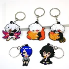 Брелок для ключей из ПВХ с рисунком аниме, модный брелок для ключей с креативным мультяшным рисунком, подходит для детских ключей с сумочкой, 1 шт.