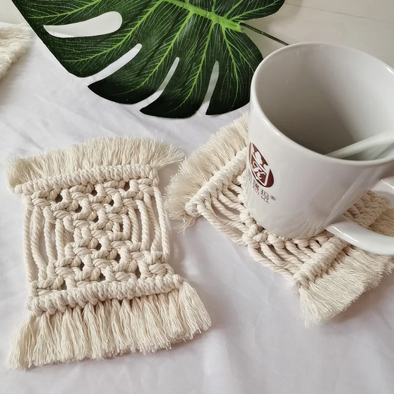 Подставки в богемном стиле для макраме геометрический узор подставки