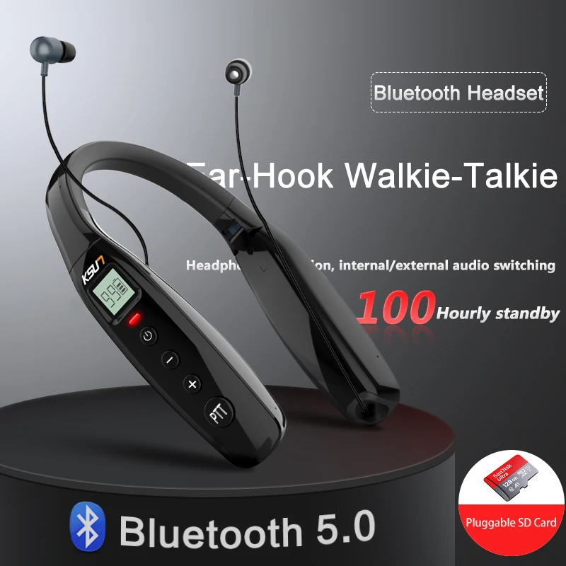 KSUN KSX-BT66 Bluetooth Headset Wireless Sports Running Ears Hanging Neck Neck Android Apple Universal Walkie Talkie National