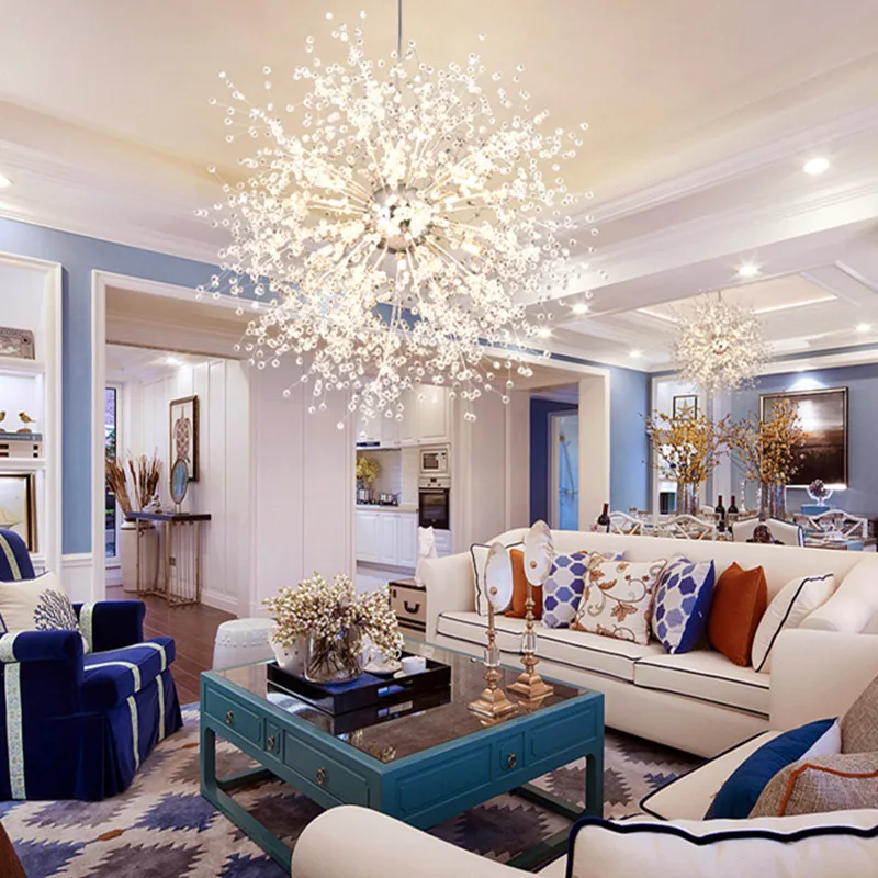 Скандинавский промышленный G4 хромированный подвесной светильник sputnik Fof Лофт