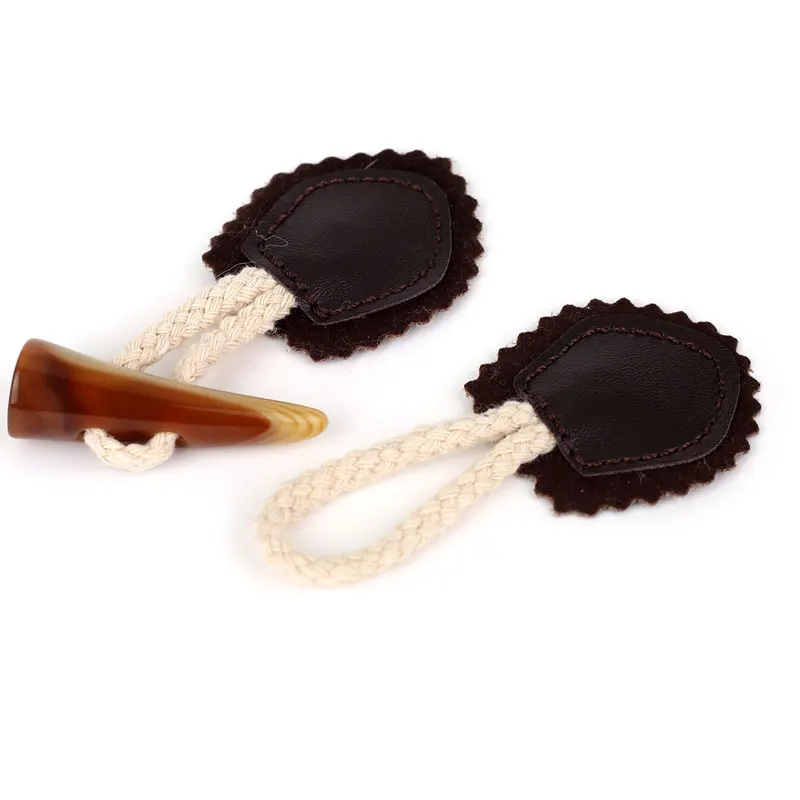 PU Leather Horn Buttons Duffle Coat Accessories Classcial Clasp Wooden Toggle Fastenings Cardigan Decor DIY | Дом и сад