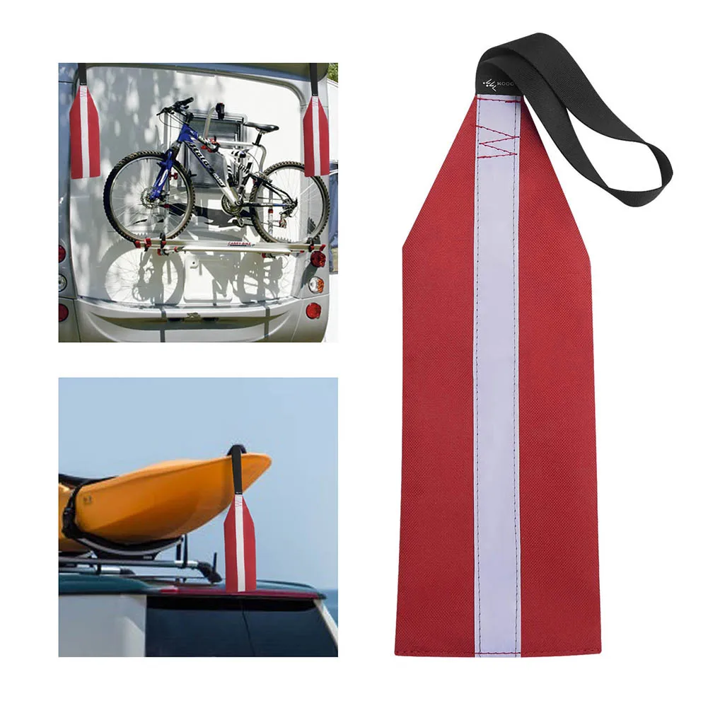 

layer Kayak Canoes Long Travel Tow Flag Highly Visible Durable Red Safety Flag With Lanyard Warning Flag Fishing Boat Accessorie