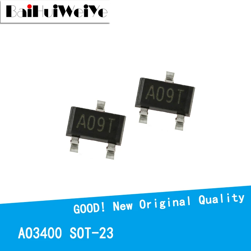 

50PCS/LOT AO3400 SOT23 AO3400A SOT-23 A09T SOT23-3 SMD New and Original IC Chipset MOSFET MOSFT