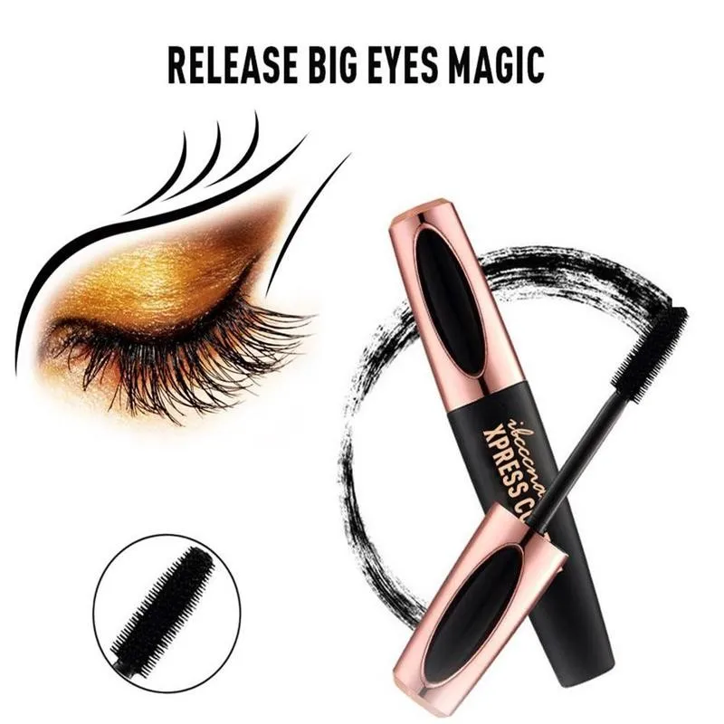 

4D Silk Fiber Eyelash Mascara Black Thick Lengthen Eyelash Extension Waterproof Mascara Eye Lashes Makeup Tool