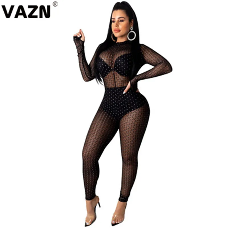 VAZN CY1207 Популярные кружевные прозрачные Необычные Открытые Сексуальные вечерние