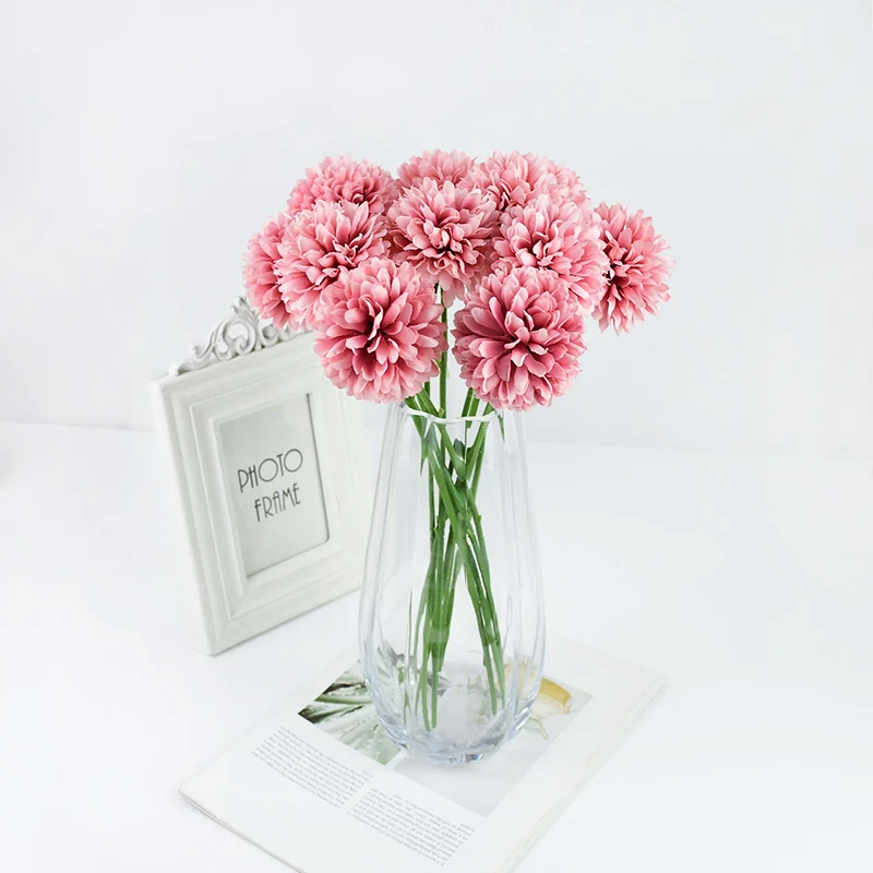 

3/5pcs Dandelion Flower Ball Artificial Silk Flowers Wedding Decoration Home Garden Table Decor DIY Bouquet Party Arrangement