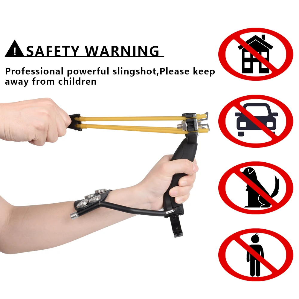 Eagle Sniper Slingshot G7 Wrist Rocket Catapult for Hunting and Outdoor Sports - Black - Free Shipping image 5