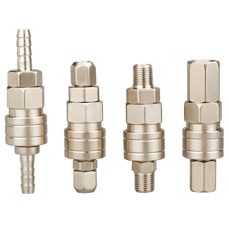 

C-type Self-locking Quick Connector Pneumatic Air Compressor Air Pump Hose Tool Air Gun Female Quick Plug One-handed Operation