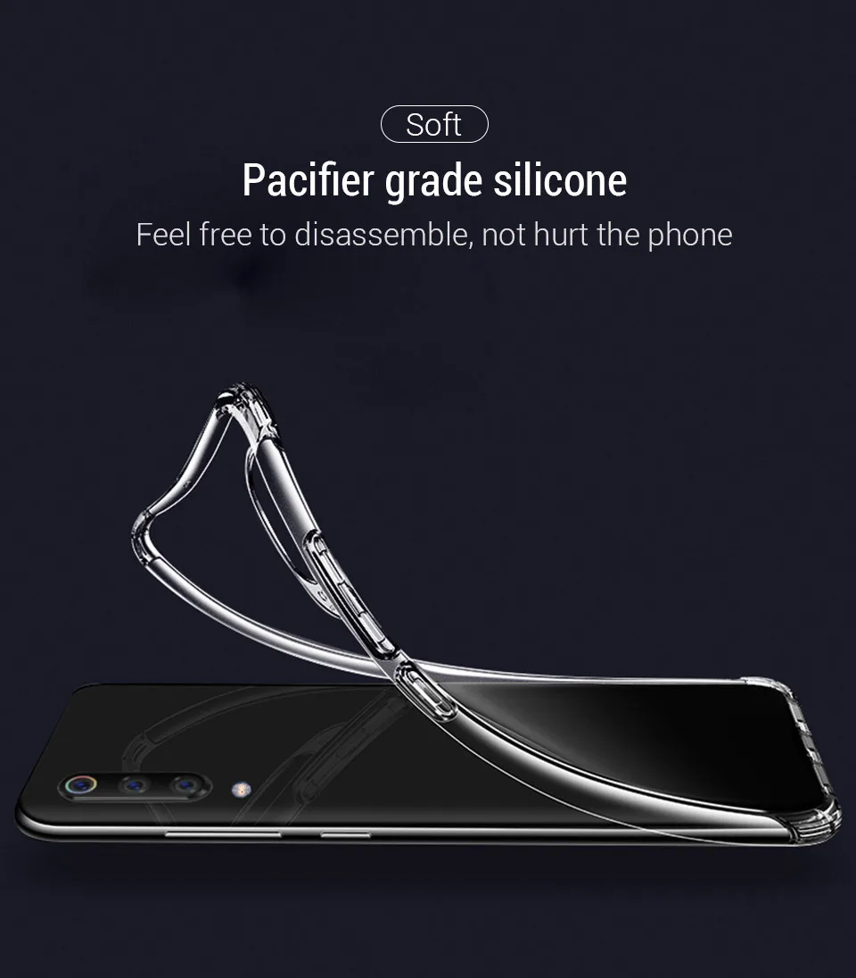 Прозрачный защитный чехол-бампер из ТПУ для Xiaomi Mi CC9 CC9e 9 SE 8 Lite 9T Pro A2 A1 F1 Play 6 10 шт. |