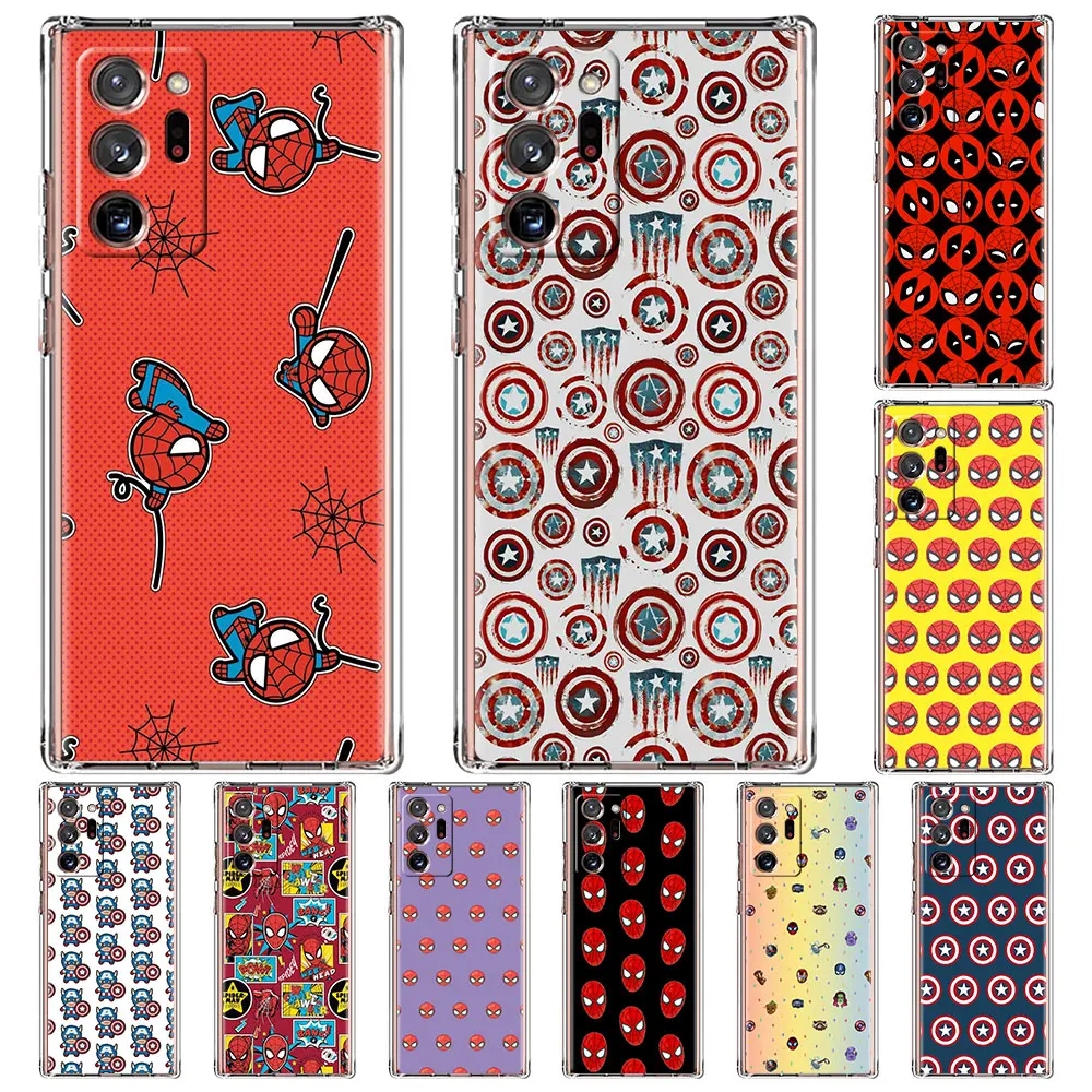 

Cute Kawaii Cartoon Marvel Clear Phone Case For Samsung Galaxy M51 M31 M31s M30s M11 Note 20 Ultra 10 Plus 9 8 S21 S20 FE Cover