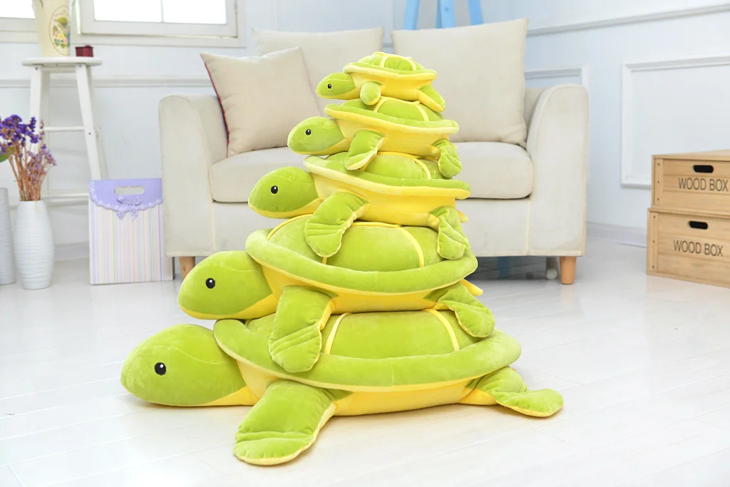 Green Big Eyes Turtle Plush Toys Tortoise Animals Dolls Doll Soft Stuffed Animal Cushion for Children | Игрушки и хобби