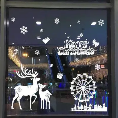 Sticker A Новые рождественские украшения для дома, кухни, Скалка, фартук, висячий флаг, муфта, Настольная дорожка, наклейка, рождественские принадлежности - Цвет: Sticker A