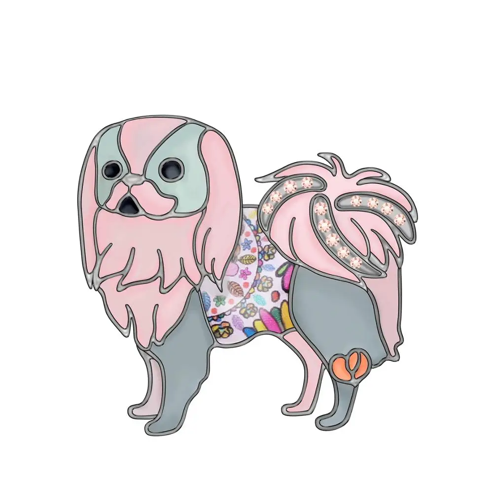 WEVENI эмалированный сплав японские броши в форме собаки булавка для одежды шарф