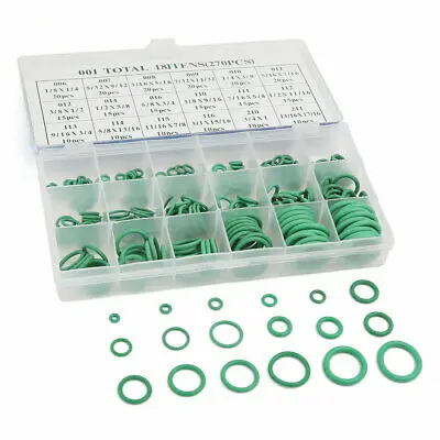

18 Sizes Car Air Conditioning O Rings Seal Coupling Assortment Kit Green 270PCS