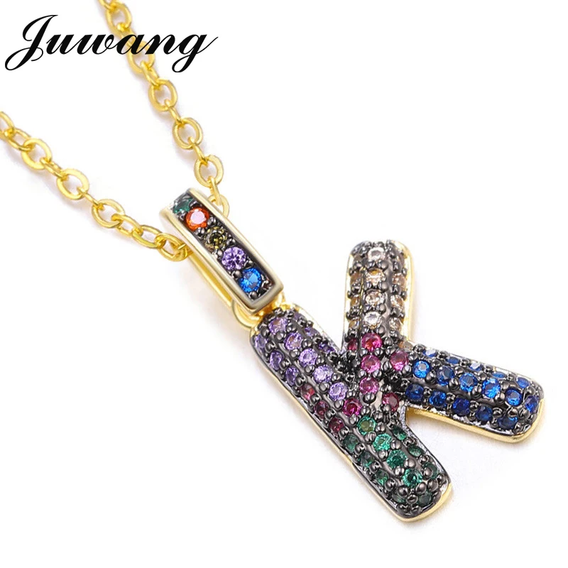 Женское Ожерелье с буквами Juwang золотистое оригинальное ожерелье разных цветов
