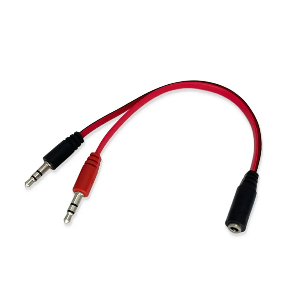 

Splitter Headphone for Computer 3.5mm Female to 2 Male 3.5mm Mic Audio Y Splitter Cable Headset to PC Adapter AUX Cable
