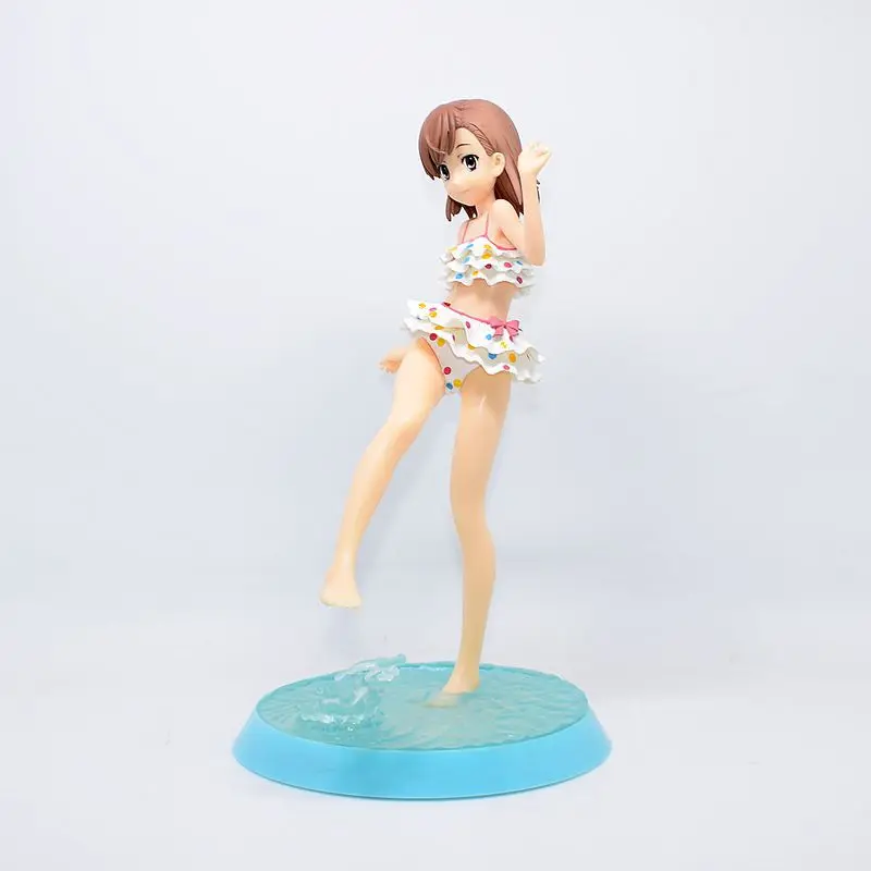 

Magical Banned Book Catalog Anime Action Figures Scientific Railgun Misaka Mikoto Polka Dot Swimsuit Version Model Doll Toy Gift
