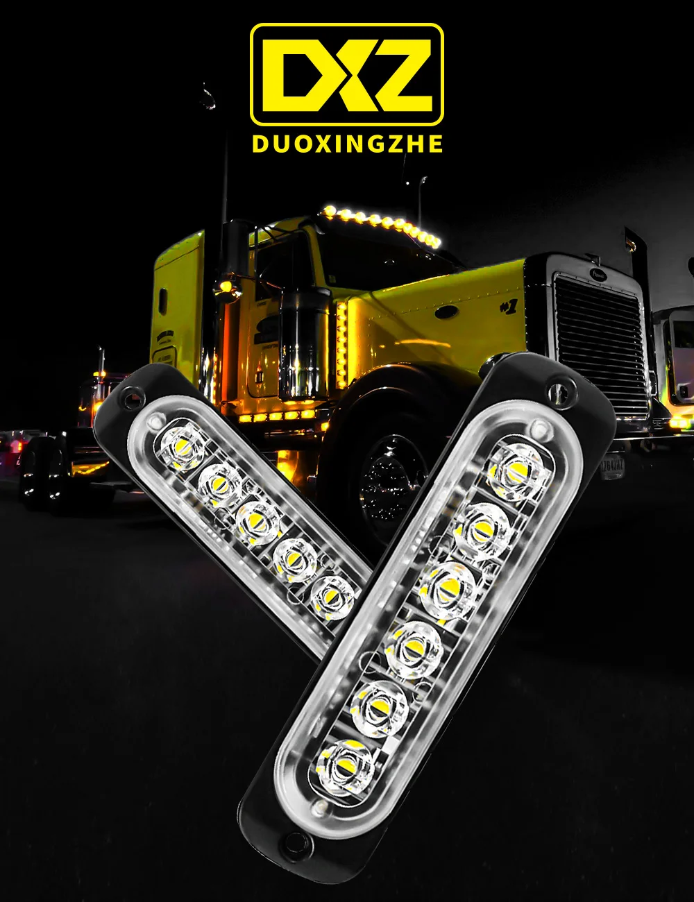 

4Pcs 6LED Emergency Light For Car Warning Flashing Firemen Police Emergency Light Ultra-Thin Led Strobe Warning Light Dropship