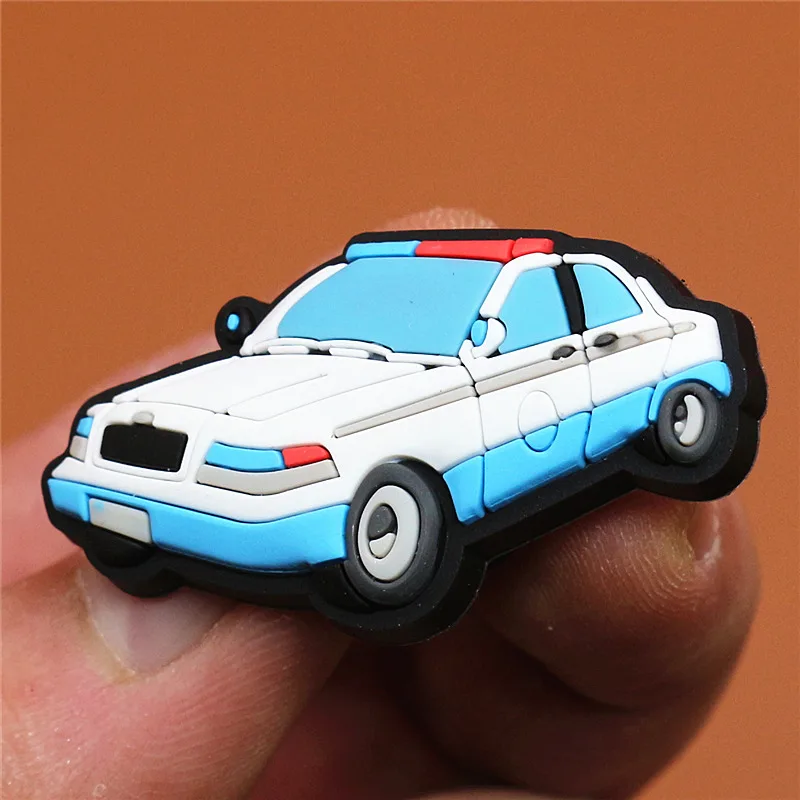 Original PVC Car Shoe Buckle Accessories Cute Excavator Aircraft Shoes Decoration Jibz for Croc Charms Bracelets Kids Gifts U160