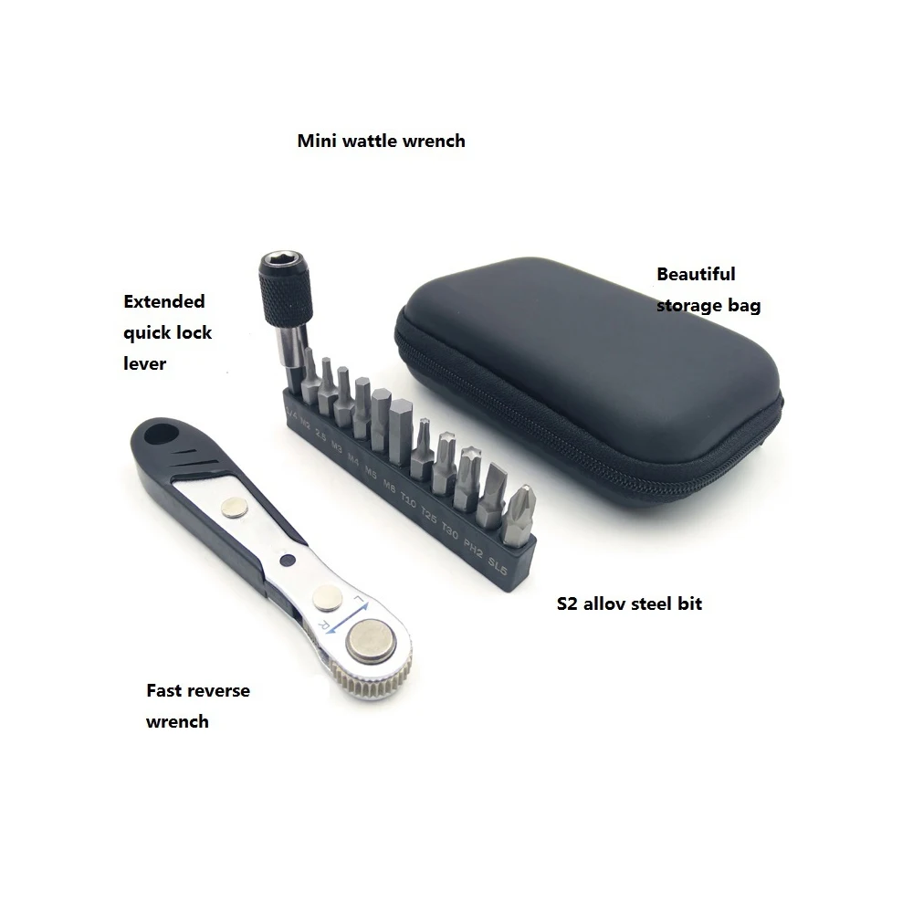 20 шт. 1/4 ультра низкопрофильный Трещоточный ключ четверть Набор отверток и 90