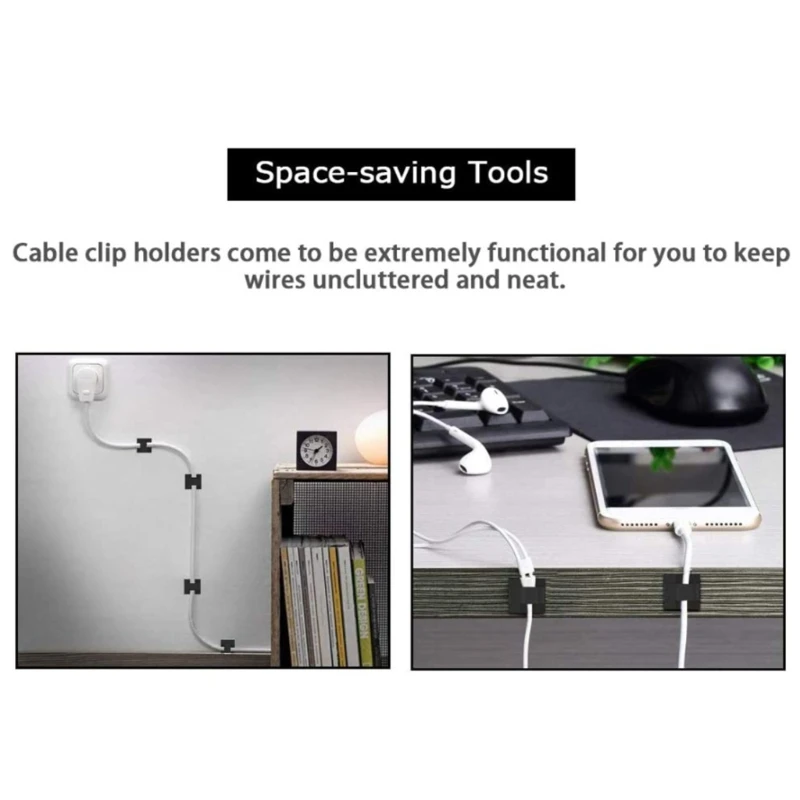 10 шт. клей самоклеящийся зажим для проводов Держатель кабеля квадратный