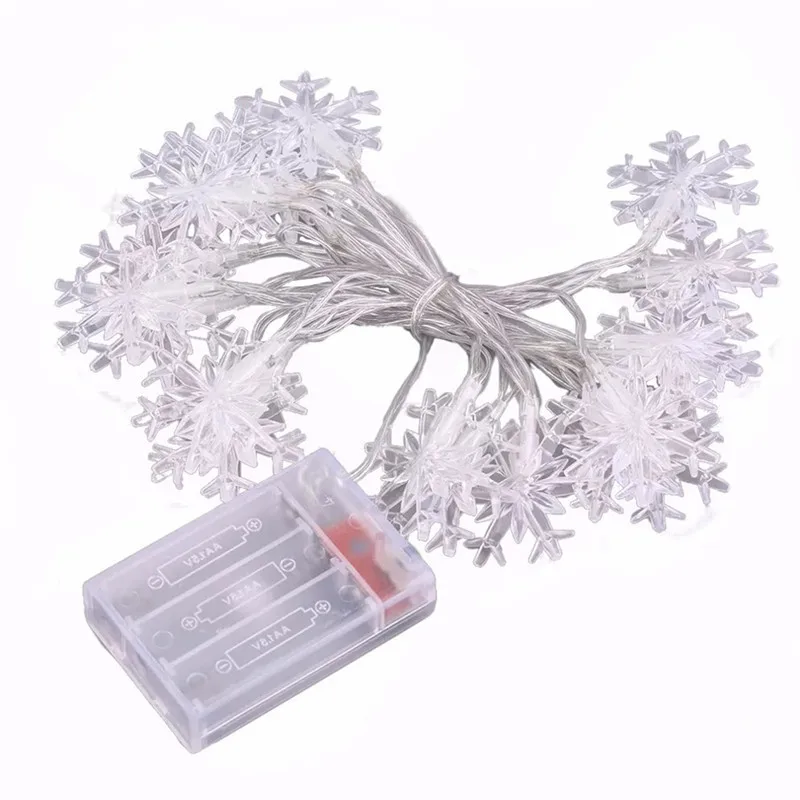 10M 80LED Christmas Snowflake LED String Lights Christmas Tree Decorations Lights for New Year Wedding Party Decorative Lighting