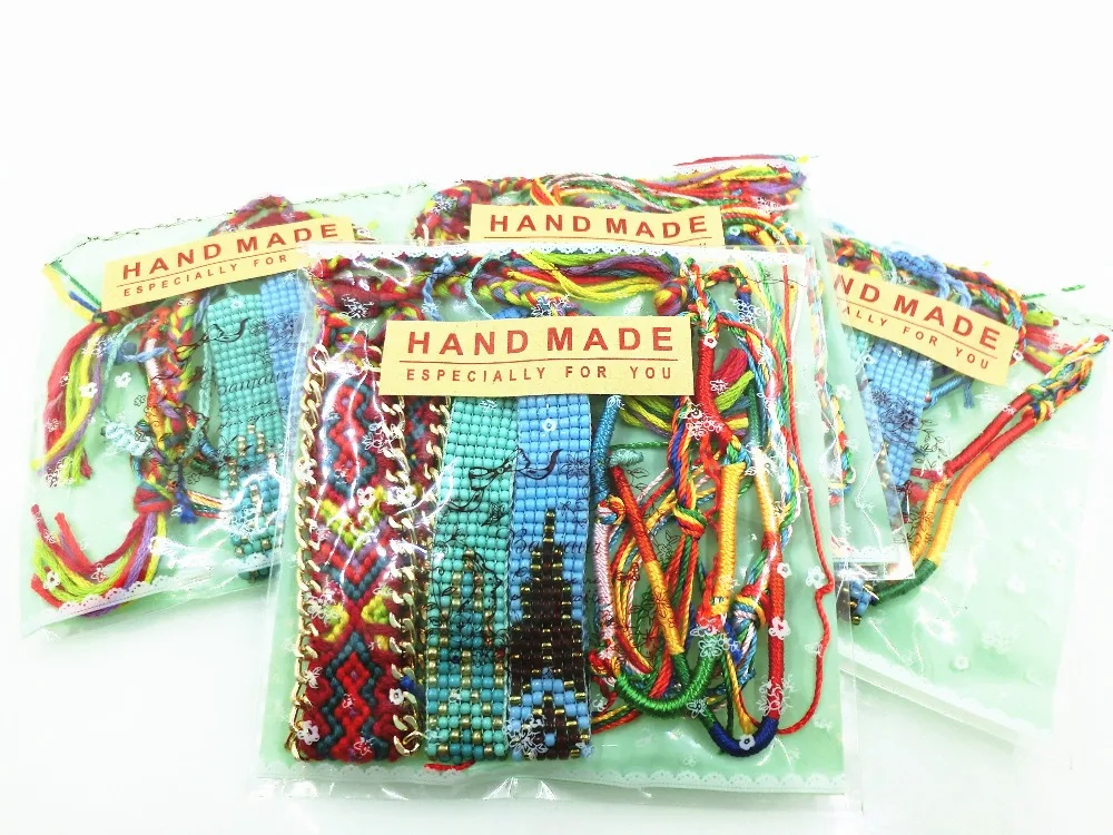 AMIU ювелирное изделие богемное плетение хлопок бисер браслет плетеная веревка