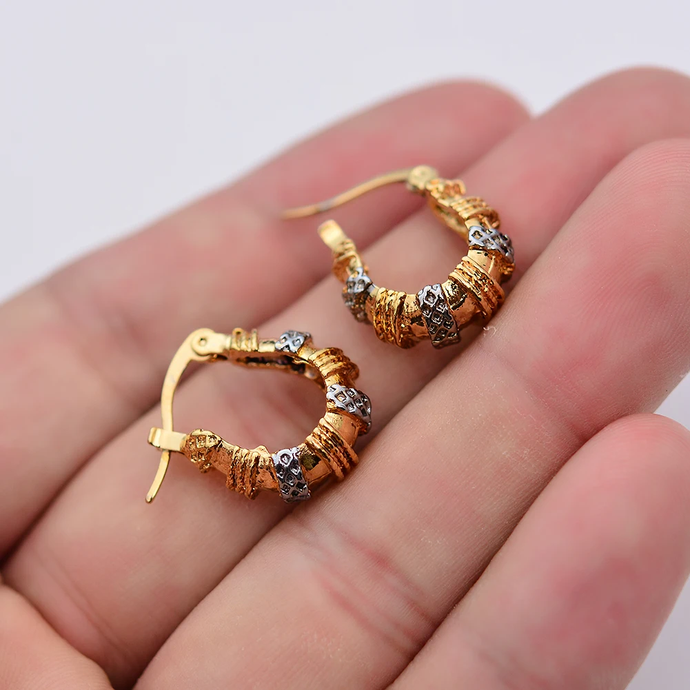 WANDO Золотые круглые серьги для женщин золотой цвет Ближний Восток в арабском