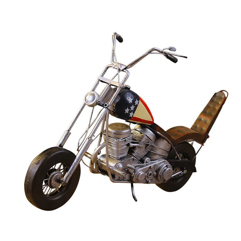 

Retro Ancient Motorcycle Ornaments Iron Handiwork Harley Motorcycle Model Window Bar Ornaments Home Decoration Living Room