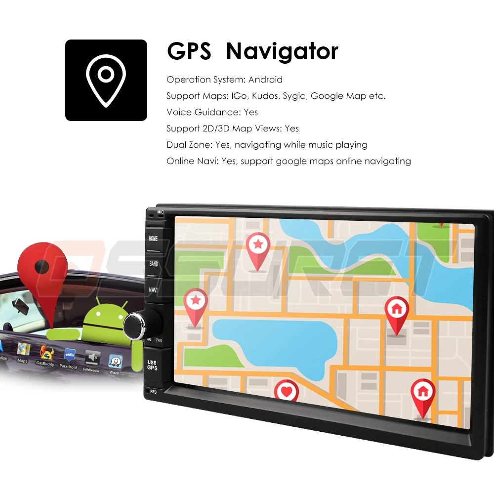 Новый Android 9 0 автомобильный аудио gps навигатор 2DIN стерео радио Автомобильный GPS BT
