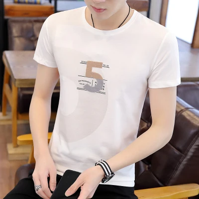 

Summer men's business casual short sleeve t-shirt 9465