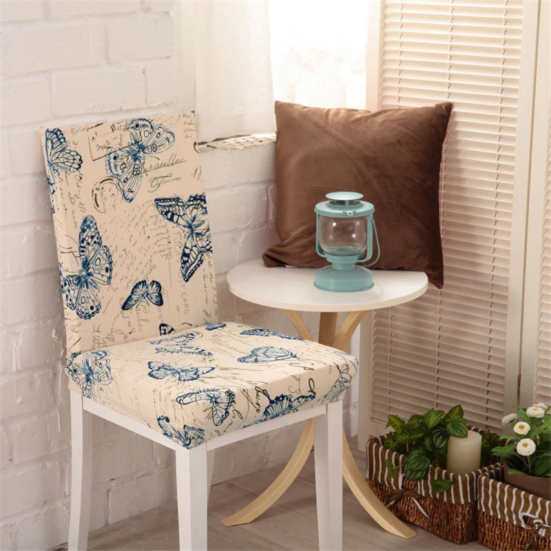Новинка эластичный чехол из спандекса с принтом в полоску для обеденного стула
