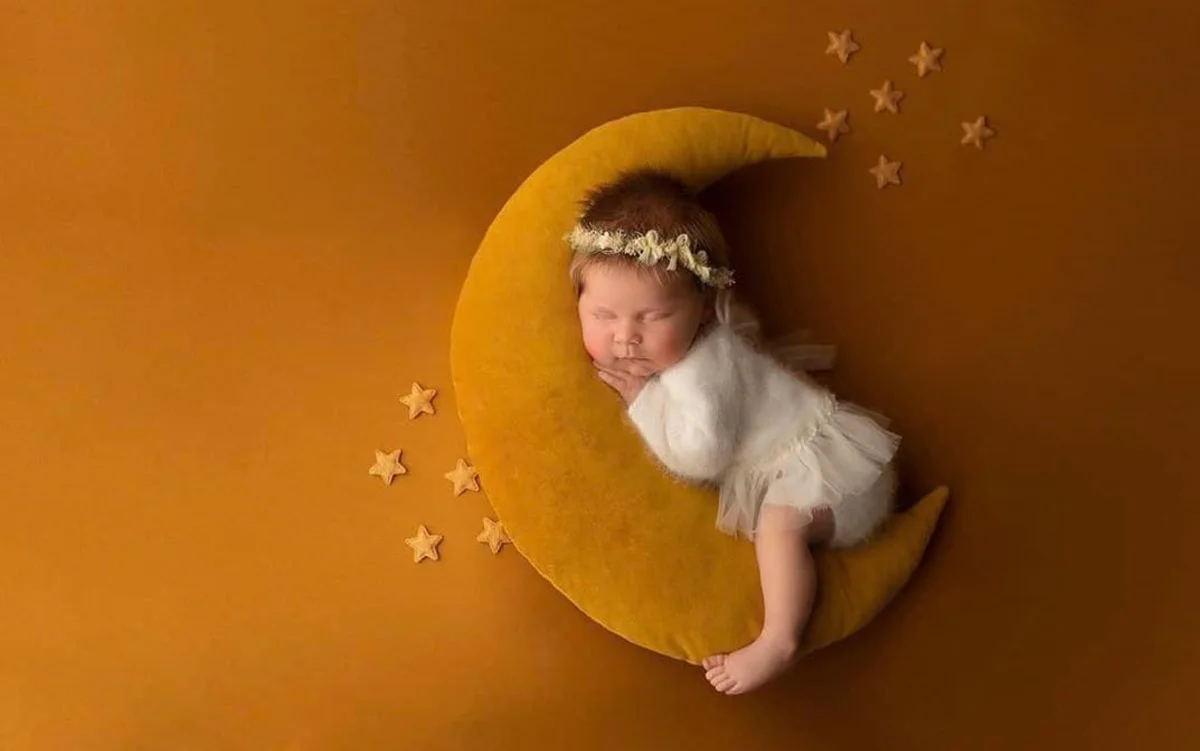 Accesorios de fotograf&iacute;a para reci&eacute;n nacido, almohadas de luna, estrellas, sesi&oacute;n de beb&eacute;, estudio de fotograf&iacute;a, accesorios de pose-5