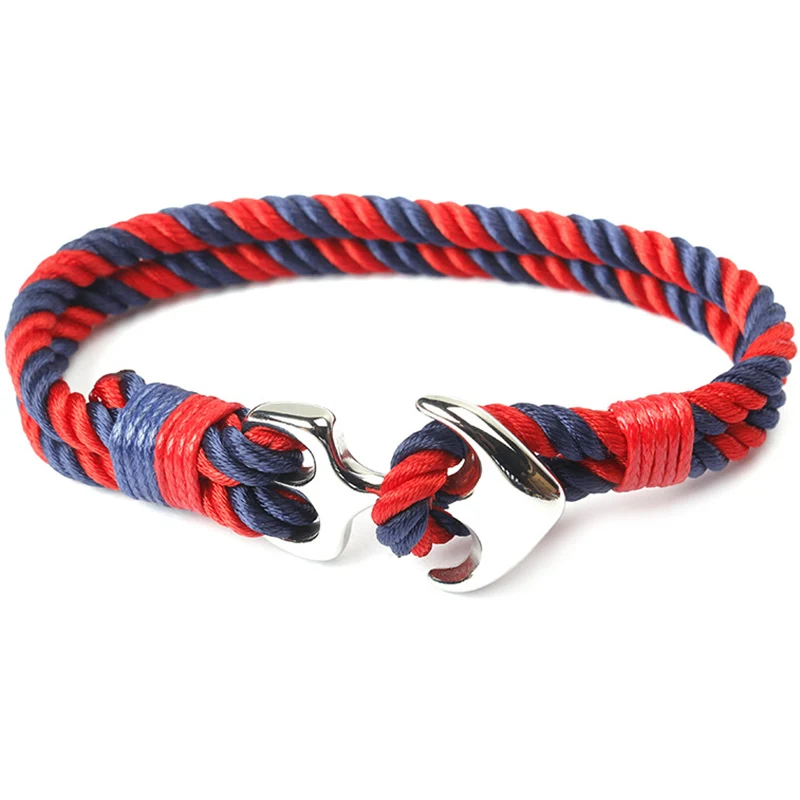 Браслет с якорем из нержавеющей стали AMYA темно синие браслеты для женщин мужчин