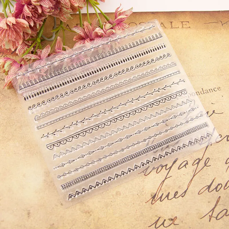 Разные полосы прозрачные штампы/печать для DIY Скрапбукинг декоративное