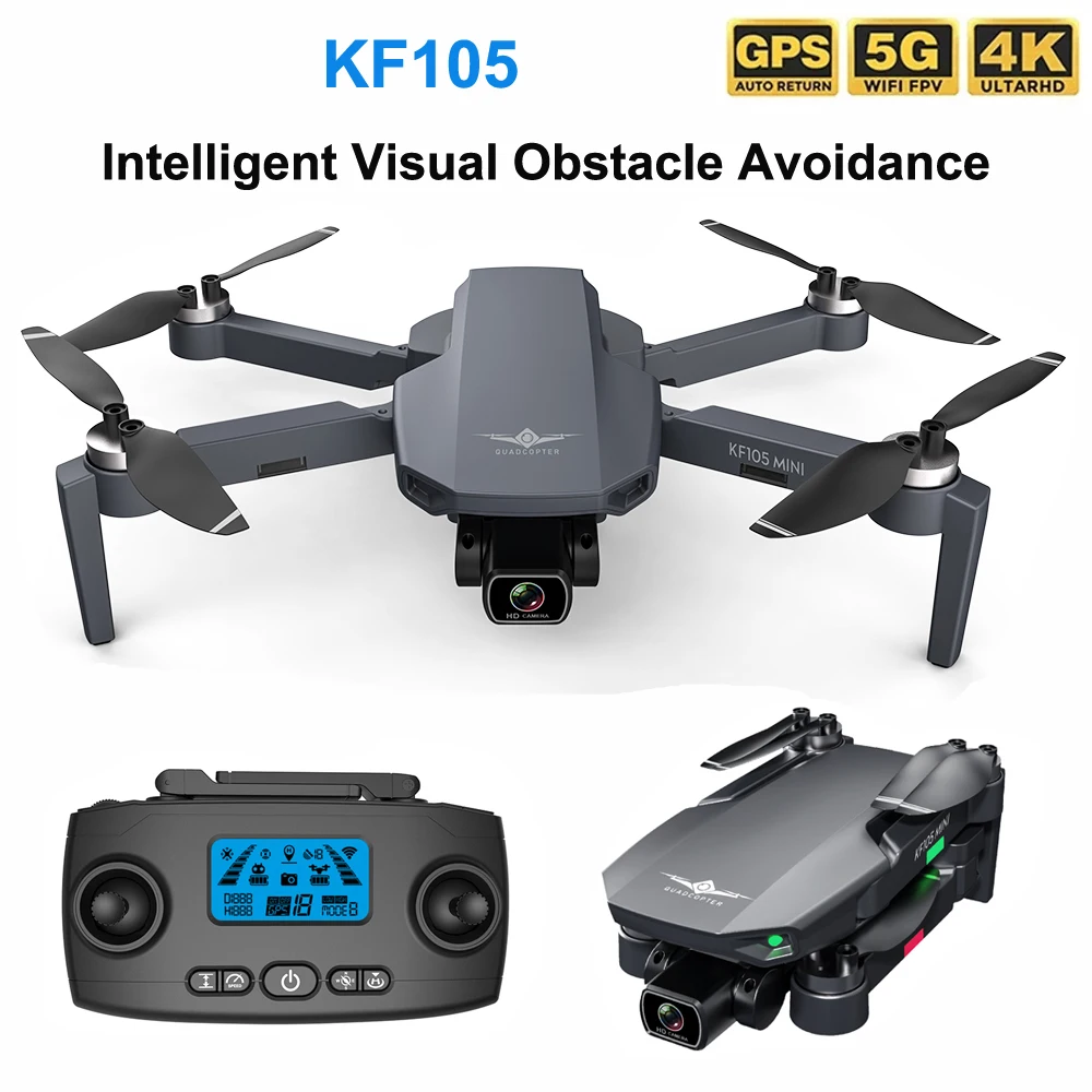 

KF105 5G Foldable GPS RC Drone Quadcopter with 4K Camera Visual Obstacle Avoidance Professional Helicopters Dron Toys