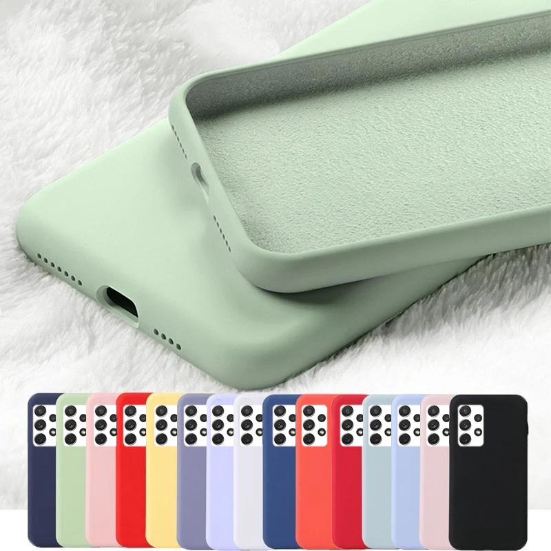 

Оригинальный чехол из жидкого силикона для телефона Samsung Galaxy F52 A82 A03 A22 J4 J6 Plus A7 2018 A10 A20 A30 A50 A70 S7 Edge S8 S9 Plus