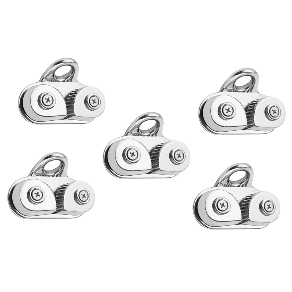 

5x Durable Boat Sailboat Cam Cleat with Leading Ring for 3-15mm Line Rope