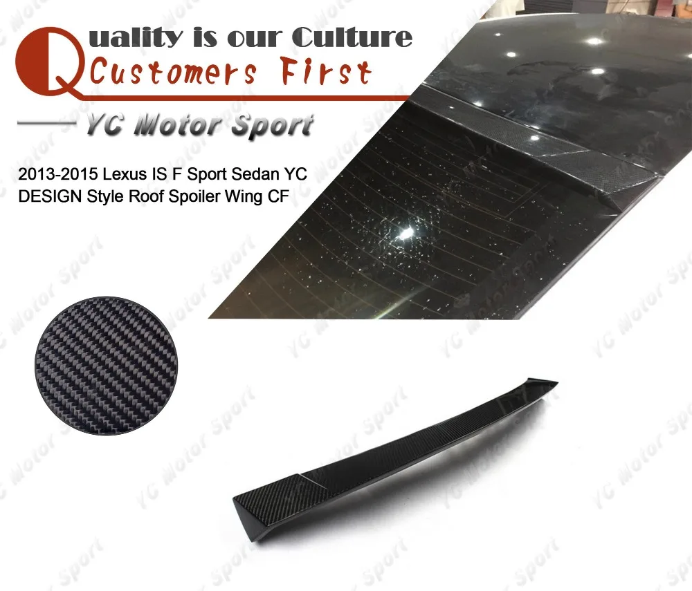 Car Accessories Carbon Fiber YC DESIGN Style Roof Spoiler Fit For 2013-2015 Lexus IS F Sport Sedan Wing | Автомобили и мотоциклы