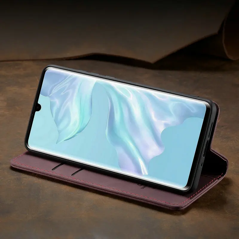 CaseMe ретро кожаный чехол для huawei P30 lite роскошный Магнитный чехол-подставка с откидной крышкой для huawei P Smart/ P20 lite чехол для телефона