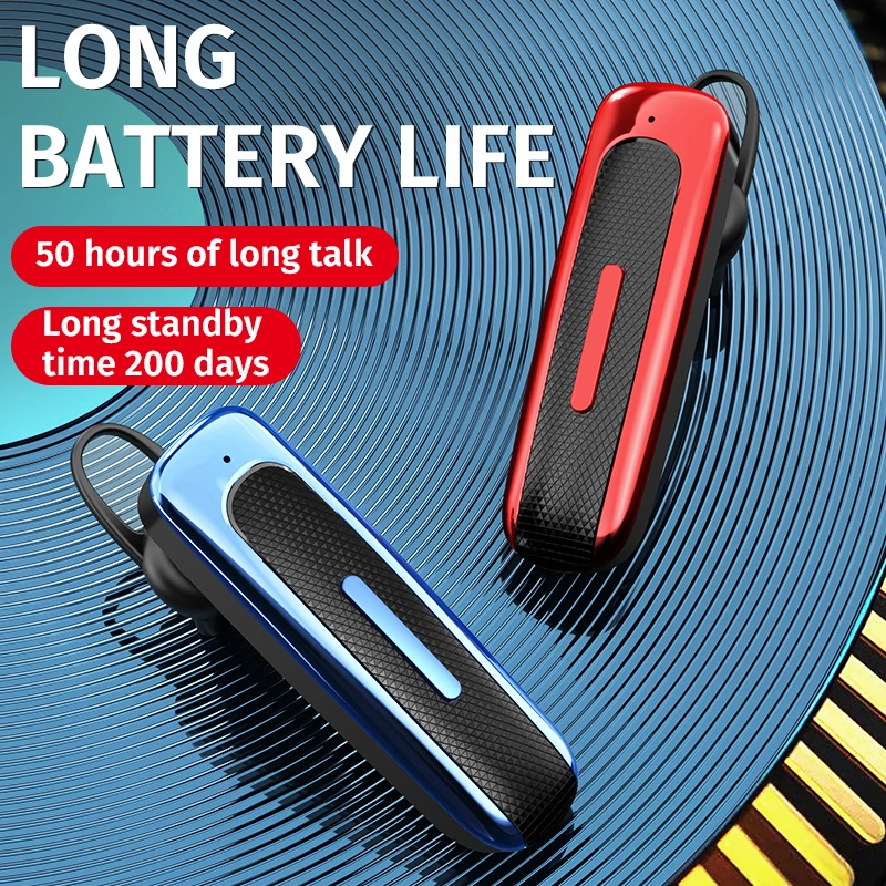 

2021 Bluetooth-compatible Wireless Earphones Single-Ear, Hands Free Business Bluetooth-compatible Headset 24 Hours Playing Time