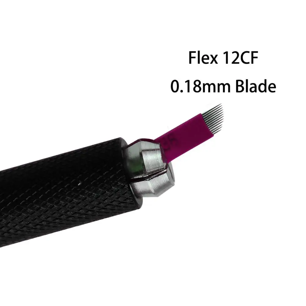 Розовая 18U форма 0 18 мм лезвие тату иглы для бровей Иглы татуажа Перманентный