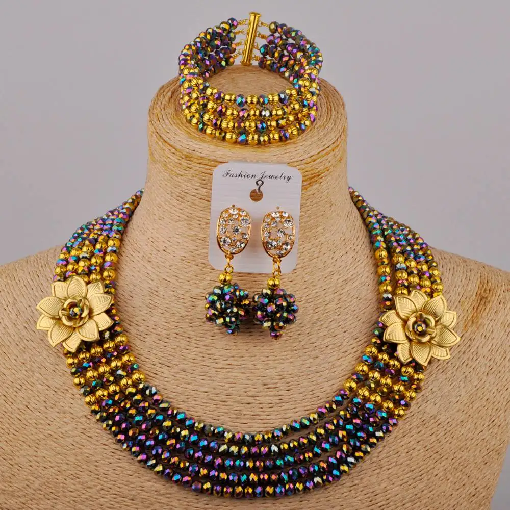 

Многоцветные Африканские свадебные бусины, набор африканских ювелирных изделий