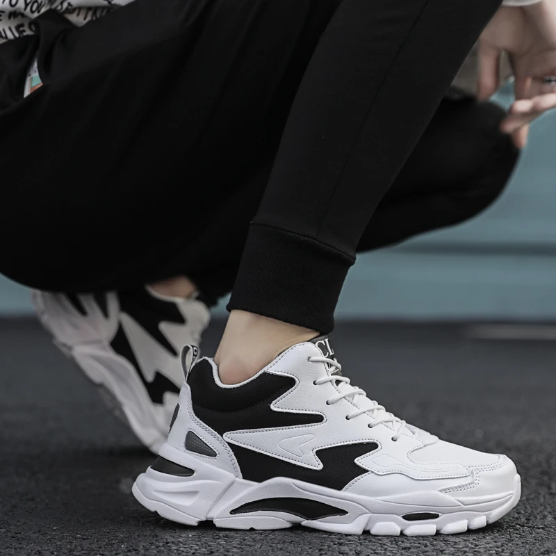 Кроссовки мужские демпфирующие Спортивная повседневная обувь толстая подошва