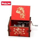 Хит Аниме Драконий жемчуг Тоторо атака на Титанов Парк Юрского периода Neverland деревянная музыкальная шкатулка с рукояткой подарок на день рождения и Рождество