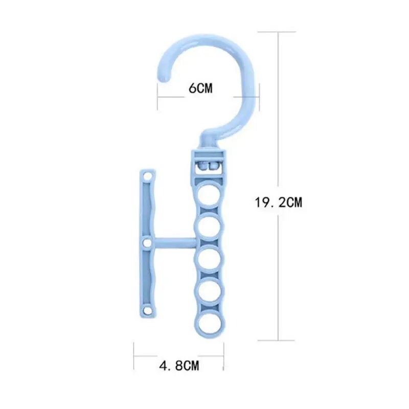 

Rotating Five-hole Magic Hanger With Handle Creative Portable Windproof 5 Hole Hanger Household Wardrobe Sorting Drying Rack